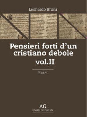cover image of Pensieri forti d'un cristiano debole- Volume II